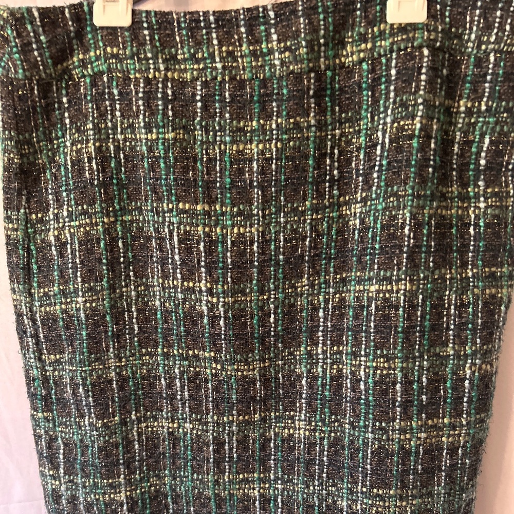 Ann Taylor Plaid shimmer skirt
